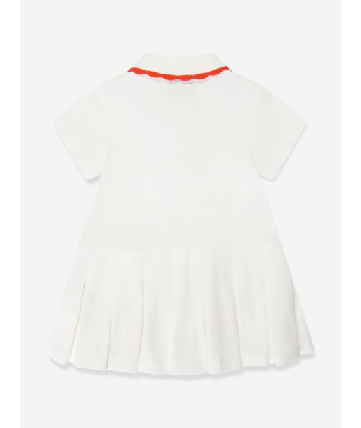 Fendi Baby Girls Logo Polo Dress in White paiement sécurisé