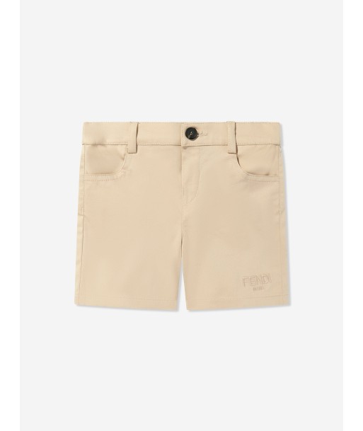 Fendi Baby Boys Gabardine Shorts in Beige Profitez des Offres !