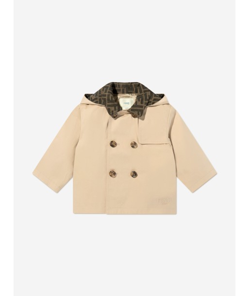 Fendi Baby Bear Trench Jacket in Beige commande en ligne