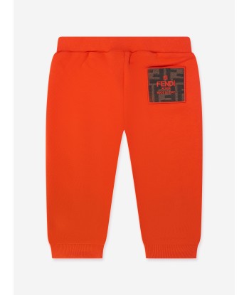 Fendi Baby Logo Joggers in Red en ligne des produits 