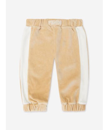 Fendi Baby Chenille Joggers in Beige le des métaux précieux