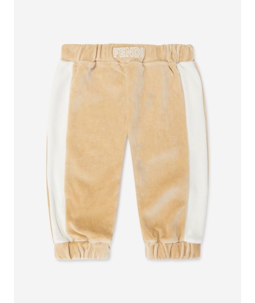 Fendi Baby Chenille Joggers in Beige le des métaux précieux