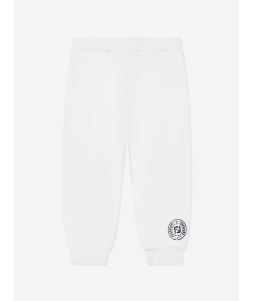 Fendi Baby Logo Joggers in White de pas cher