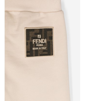 Fendi Baby Logo Joggers in Beige pas cher 