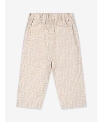 Fendi Baby Boys FF Jacquard Trousers in Beige outlet