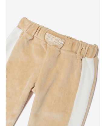 Fendi Baby Chenille Joggers in Beige le des métaux précieux