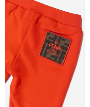 Fendi Baby Logo Joggers in Red en ligne des produits 