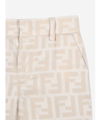 Fendi Baby Boys FF Jacquard Trousers in Beige outlet