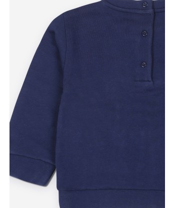 Fendi Baby Boys Logo Sweatshirt in Blue ou a consommer sur place