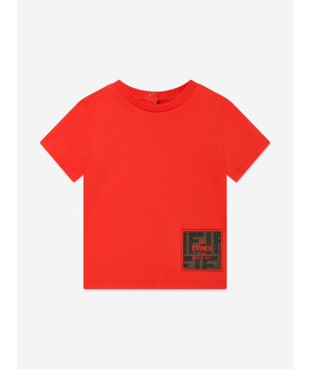 Fendi Baby Logo T-Shirt in Red acheter en ligne