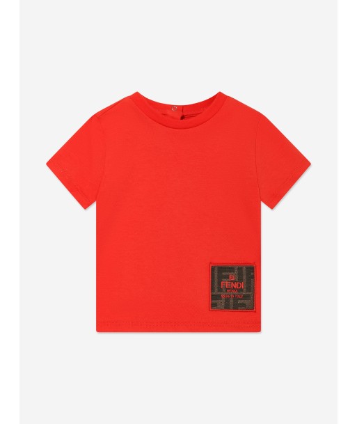 Fendi Baby Logo T-Shirt in Red acheter en ligne