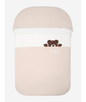 Fendi Baby Bear Logo Nest in Beige destockage