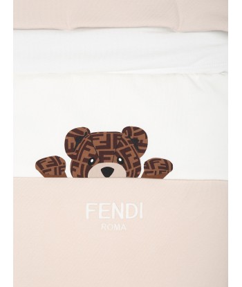 Fendi Baby Bear Logo Nest in Beige destockage