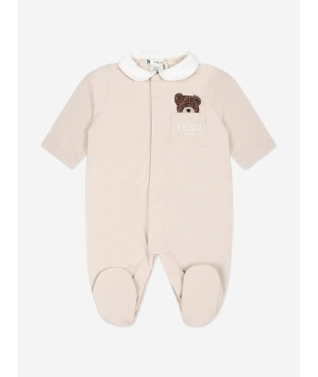 Fendi Baby Bear Babygrow Gift Set in Beige acheter en ligne