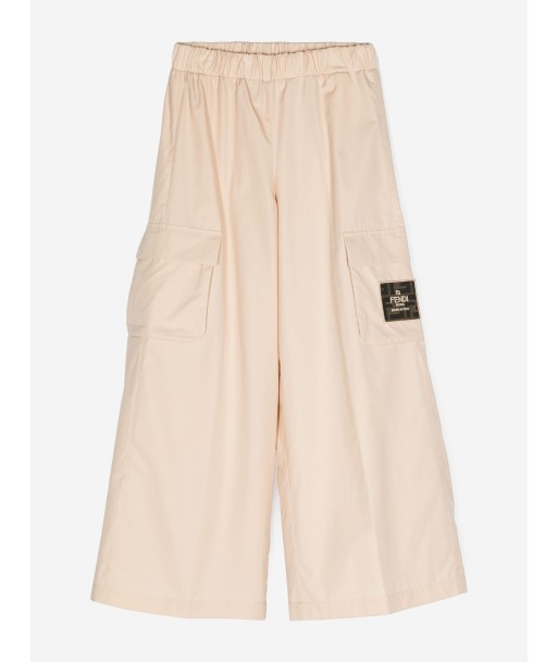 Fendi Kids Logo Cargo Trousers in Beige paiement sécurisé