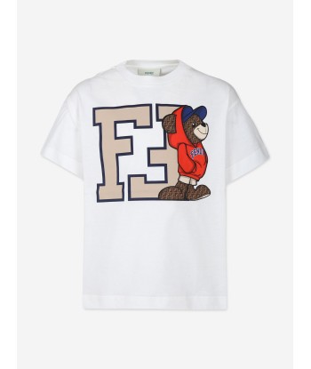 Fendi Boys Bear Logo T-Shirt in White s'inspire de l'anatomie humaine