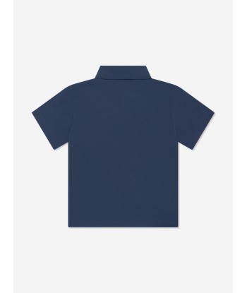 Fendi Boys FF Logo Polo Shirt In Navy offre 