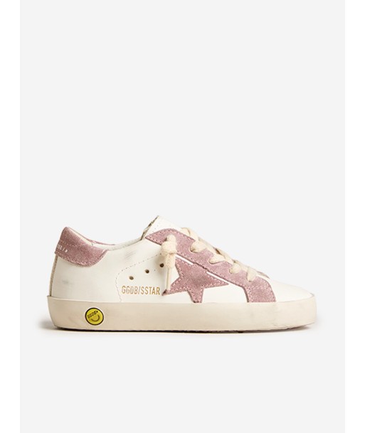 Golden Goose Girls Leather Super Star Trainers in White l'évolution des habitudes 