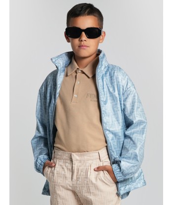 Fendi Kids Ultralight Jacket in Blue hantent personnes