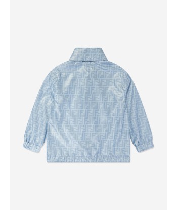 Fendi Kids Ultralight Jacket in Blue hantent personnes