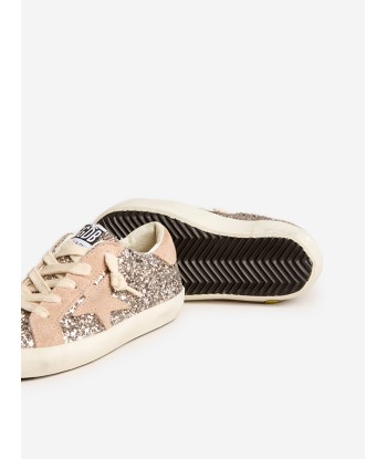 Golden Goose Girls Super Star Glitter Trainers in Silver acheter