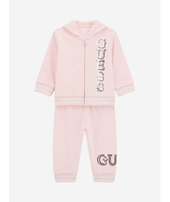 Guess Baby Girls Logo Tracksuit in Pink de France