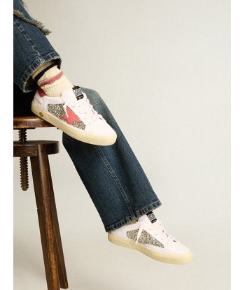 Golden Goose Girls Glitter and Leather Star May Trainers in Multicolour de votre