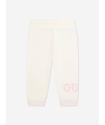 Guess Baby Girls Logo Tracksuit in Ivory en linge