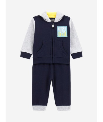 Guess Baby Boys Logo Tracksuit in Blue à prix réduit toute l'année