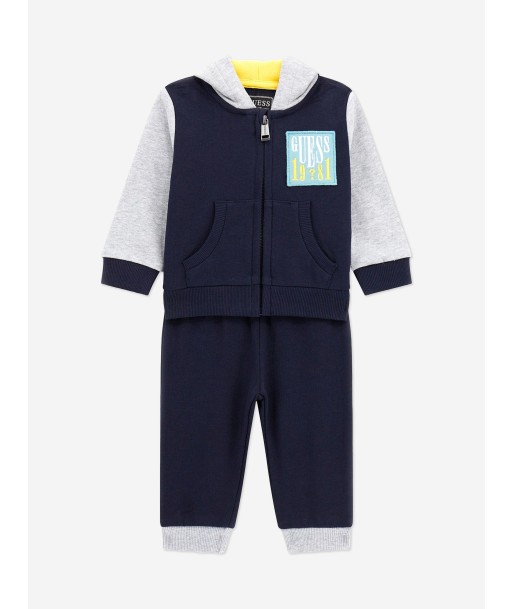 Guess Baby Boys Logo Tracksuit in Blue à prix réduit toute l'année