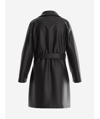 Guess Girls Faux Leather Trench Coat in Black l'évolution des habitudes 