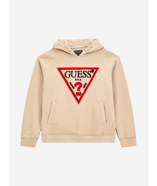 Guess Boys Logo Hoodie in Beige À commander