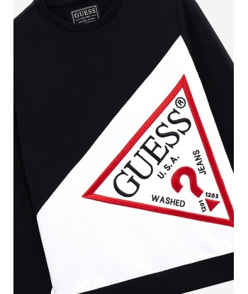 Guess Boys Logo Sweatshirt in Black paiement sécurisé