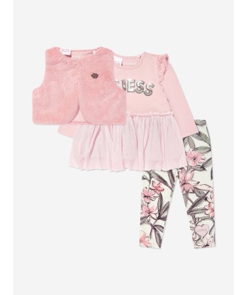 Guess Baby Girls 3 Piece Leggings Set in Pink Découvrez la collection