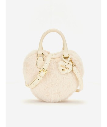 Guess Girls Fur Heart Bag in Ivory (19cm) votre