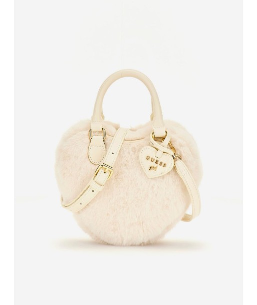 Guess Girls Fur Heart Bag in Ivory (19cm) votre