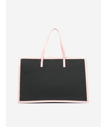 MSGM Girls Canvas Tote Bag in Black est présent 