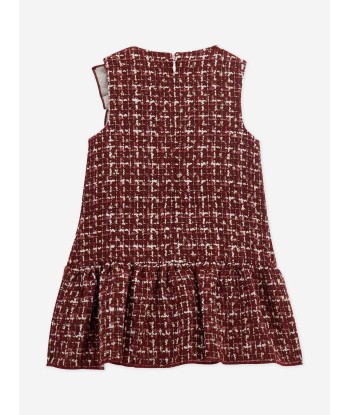 Guess Girls Tweed Sleeveless Dress in Red Economisez 