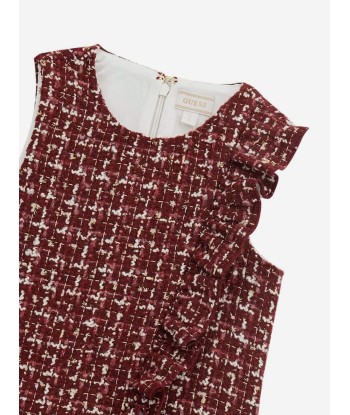 Guess Girls Tweed Sleeveless Dress in Red Economisez 