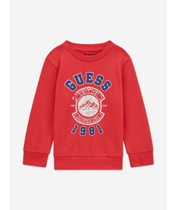 Guess Boys Logo Tracksuit in Red offre 