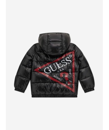 Guess Boys Hooded Padded Jacket in Black Le MVP de beaucoup