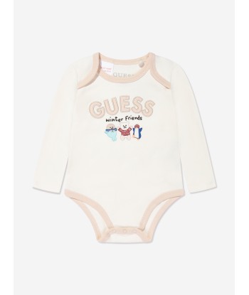 Guess Baby Boys 3 Piece Bodysuit Set in Beige Venez acheter