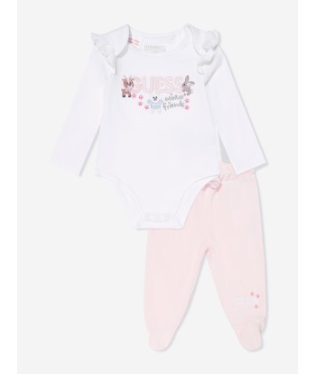 Guess Baby Girls Bodysuit And Pants Set in Multicolour en stock