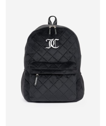 Juicy Couture Girls Quilted Velour Backpack in Black (42cm) sur le site 