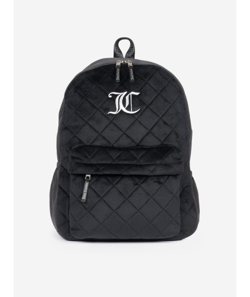 Juicy Couture Girls Quilted Velour Backpack in Black (42cm) sur le site 