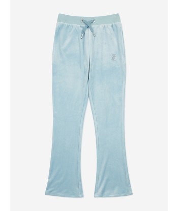 Juicy Couture Girls Diamante Logo Bootcut Joggers in Blue en ligne des produits 