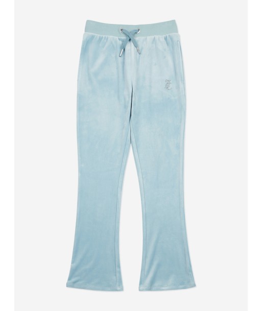 Juicy Couture Girls Diamante Logo Bootcut Joggers in Blue en ligne des produits 