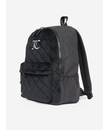 Juicy Couture Girls Quilted Velour Backpack in Black (42cm) sur le site 