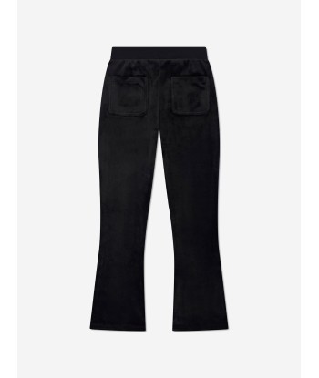 Juicy Couture Girls Diamante Logo Bootcut Joggers in Black Fin de série