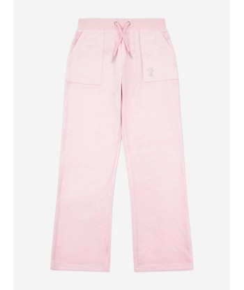 Juicy Couture Girls Diamante Logo Wide Leg Joggers in Pink Venez acheter